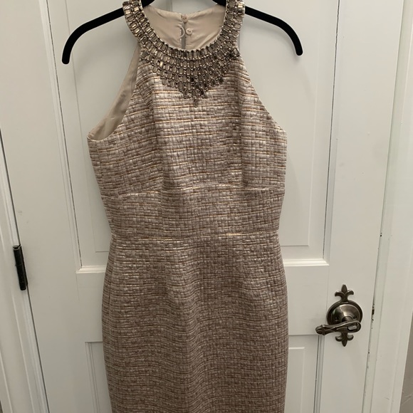 Silver and Gold Dress Maggy London - Picture 1 of 4